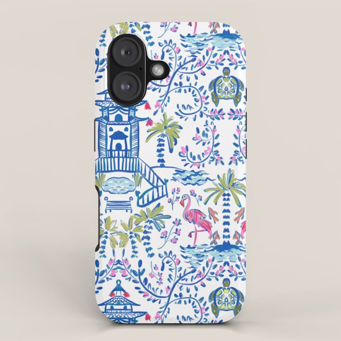 Colorful Coastal Chinoiserie  iPhone Case Gallery Image 1