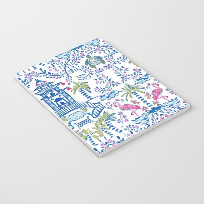 Colorful Coastal Chinoiserie  Notebook Gallery Image 3