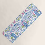 Colorful Coastal Chinoiserie  Yoga Mat Gallery Image 1