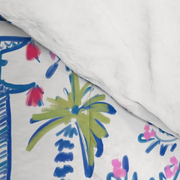 Colorful Coastal Chinoiserie  Comforter Gallery Image 4