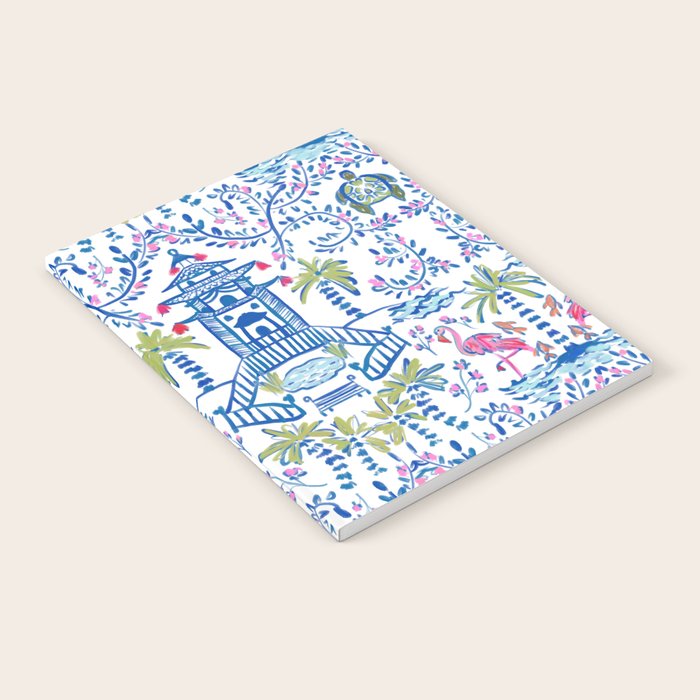 Colorful Coastal Chinoiserie  Notebook Gallery Image 2