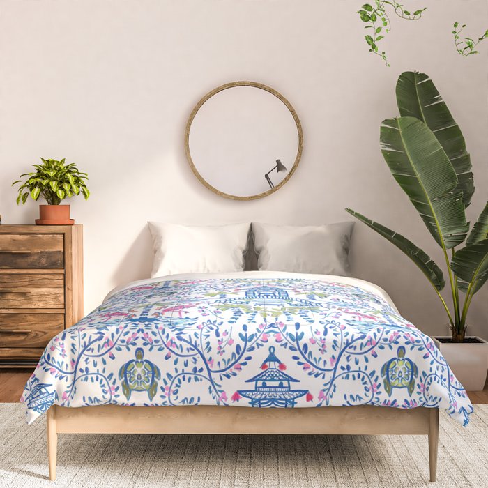 Colorful Coastal Chinoiserie  Comforter Gallery Image 3