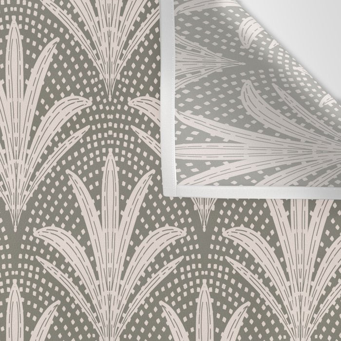 Boho Rustic Palm Radiance Muted Grey Wall Tapestry Gallery Image 3