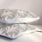 Boho Rustic Palm Radiance Muted Grey Pillow Sham Gallery Image 3