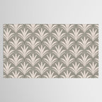Boho Rustic Palm Radiance Muted Grey Tablecloth Gallery Image 2