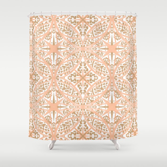 Tile wild leaves starry PF2 Shower Curtain Gallery Image 1