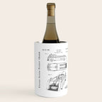 Fire Truck Patent - Fireman Art - Black Chalkboard Wine Chiller Gallery Image 2