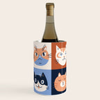Colorful checkered cat pattern Wine Chiller Gallery Image 3
