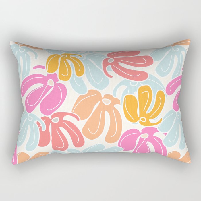 Retro Floral Spring Rectangular Pillow Gallery Image 2