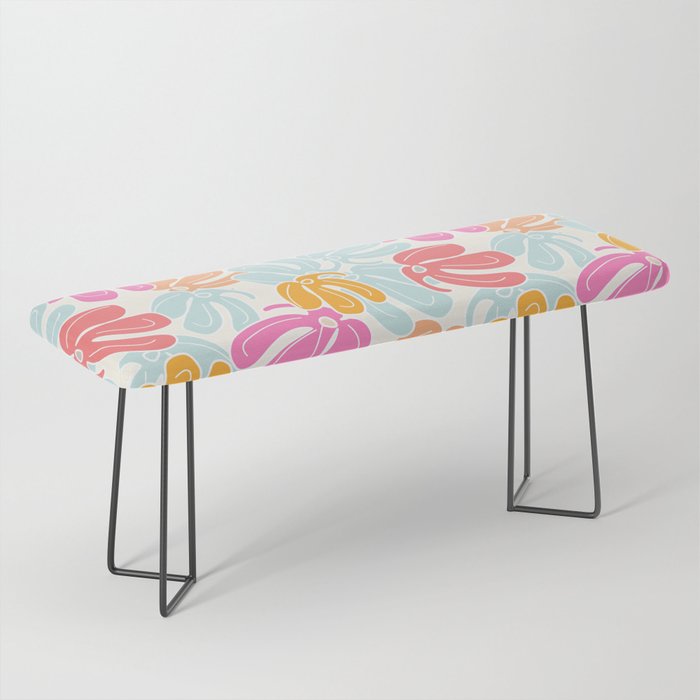 Retro Floral Spring Bench Gallery Image 1