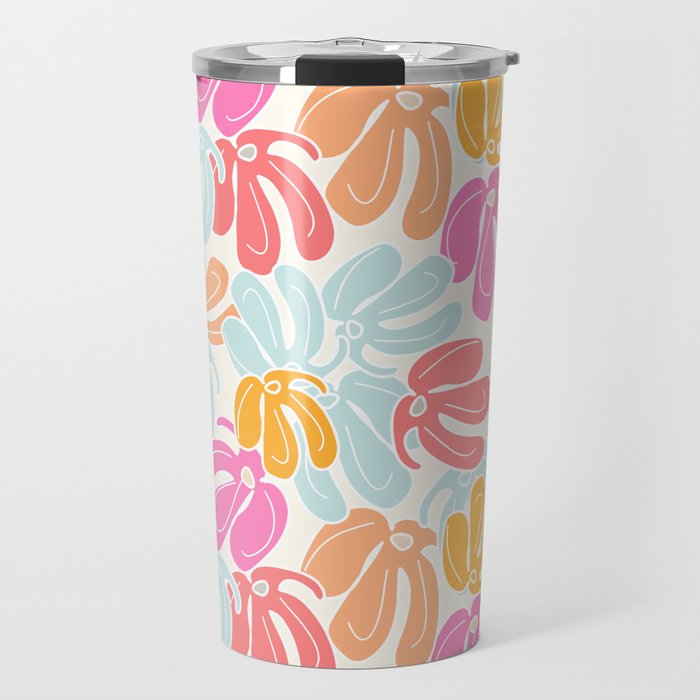 Retro Floral Spring Travel Mug Gallery Image 1