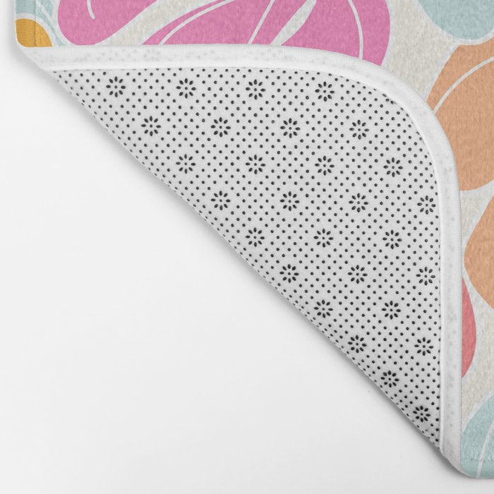 Retro Floral Spring Bath Mat Gallery Image 2