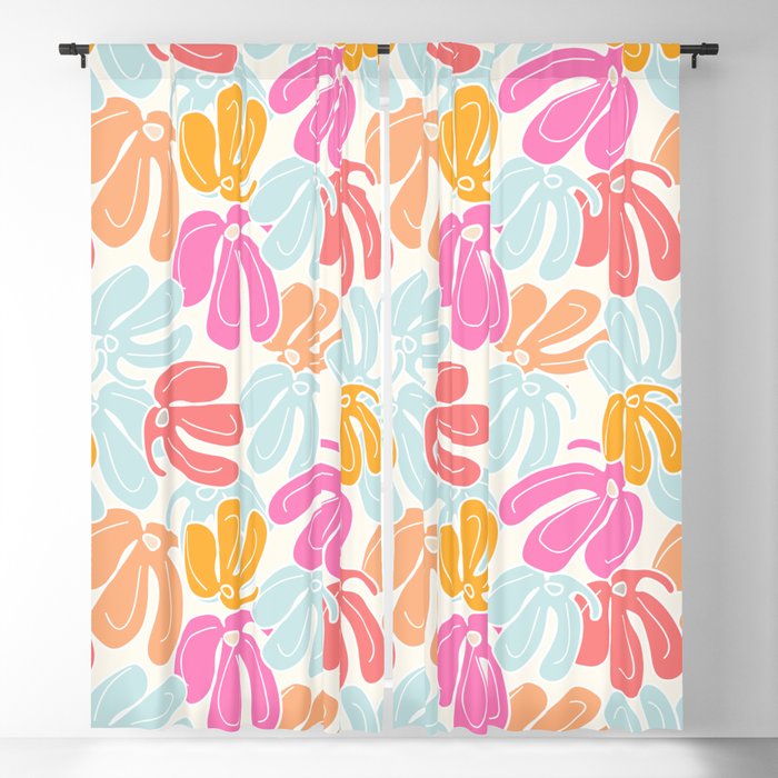 Retro Floral Spring Window Curtain Gallery Image 1