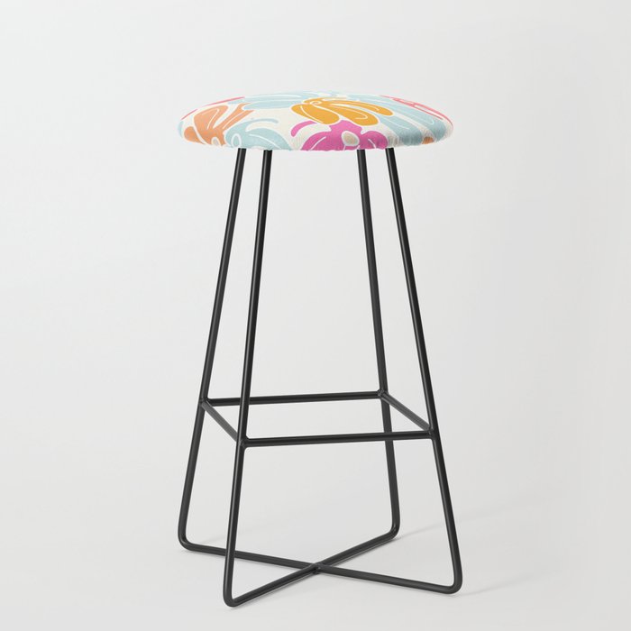 Retro Floral Spring Stool Gallery Image 1
