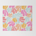 Retro Floral Spring Throw Blanket Gallery Image 2