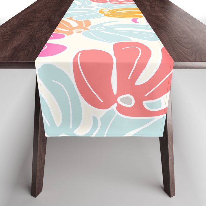 Retro Floral Spring Table Runner Gallery Image 1