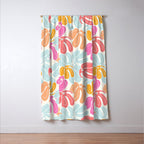Retro Floral Spring Window Curtain Gallery Image 3