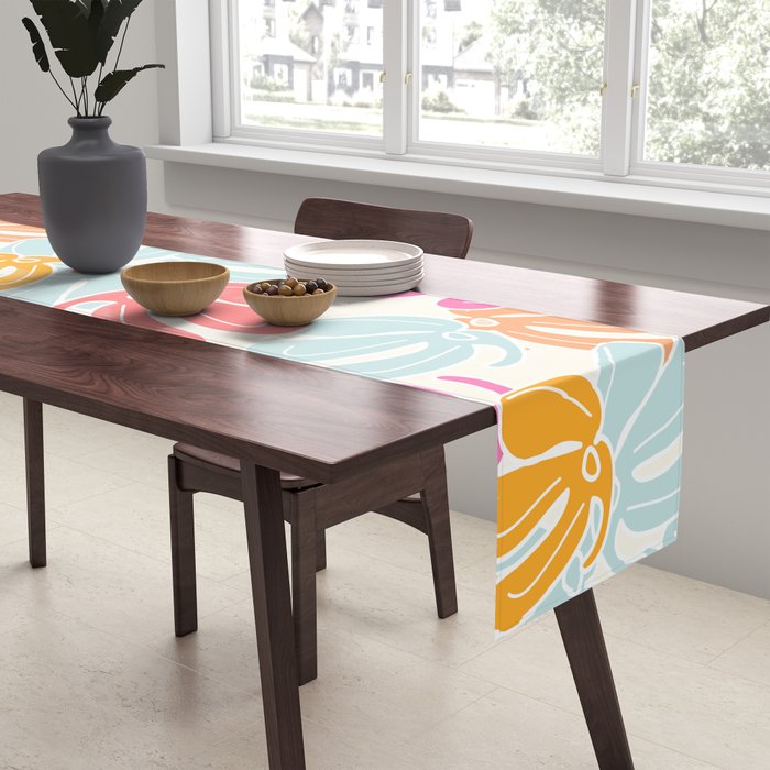 Retro Floral Spring Table Runner Gallery Image 2