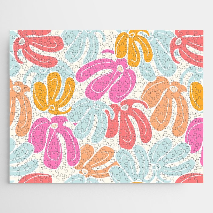 Retro Floral Spring Jigsaw Puzzle Gallery Image 1
