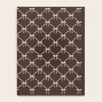Bows and Ribbons Pattern LXIII Mocha Brown Notebook Gallery Image 4