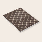 Bows and Ribbons Pattern LXIII Mocha Brown Notebook Gallery Image 3