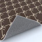 Bows and Ribbons Pattern LXIII Mocha Brown Rug Gallery Image 4