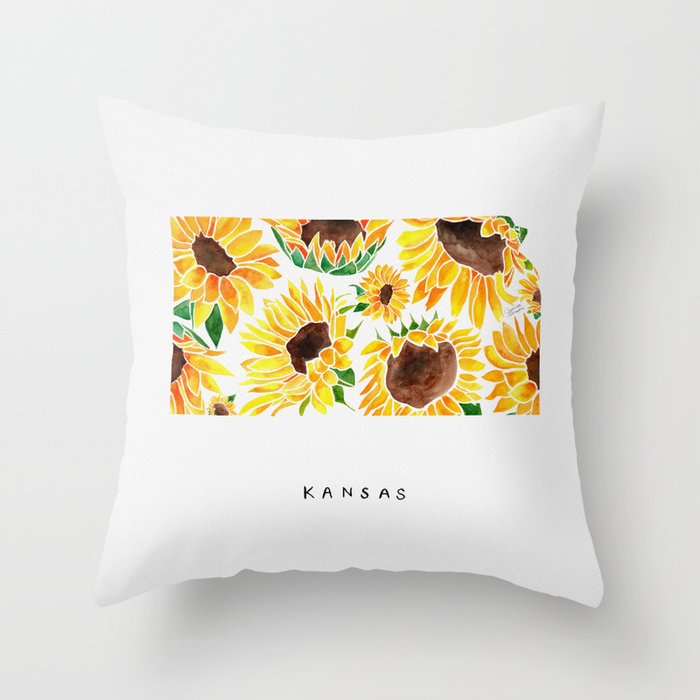 Kansas State Sunflowers Throw Pillow Gallery Image 6