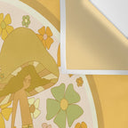 mushy love mushroom longboard surf // retro art by surfy birdy Wall Tapestry Gallery Image 3