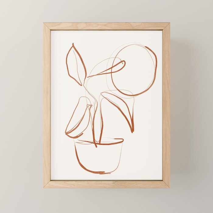 Abstract line art /Plant2 Mini Art Print Gallery Image 1