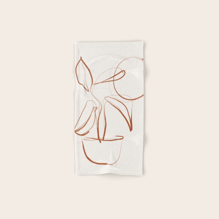 Abstract line art /Plant2 Towels Gallery Image 1