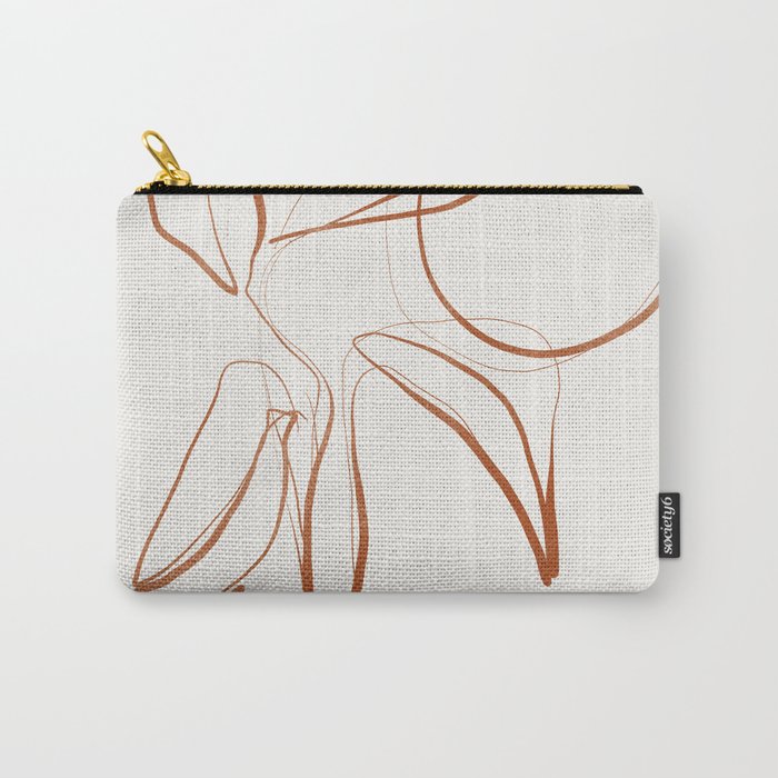 Abstract line art /Plant2 Carry All Pouch Gallery Image 1