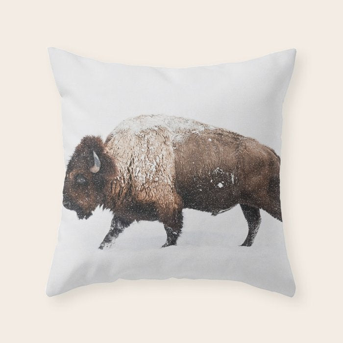 Bison Throw Pillow Gallery Image 6