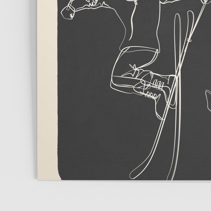 Minimal Skiers Line Art 1 Poster Gallery Image 3