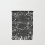 Minimal Skiers Line Art 1 Wall Hanging Gallery Image 1