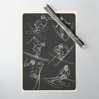 Minimal Skiers Line Art 1 Wrapping Paper Gallery Image 1