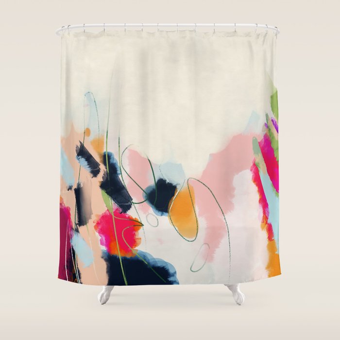 abstract art Shower Curtain Gallery Image 1