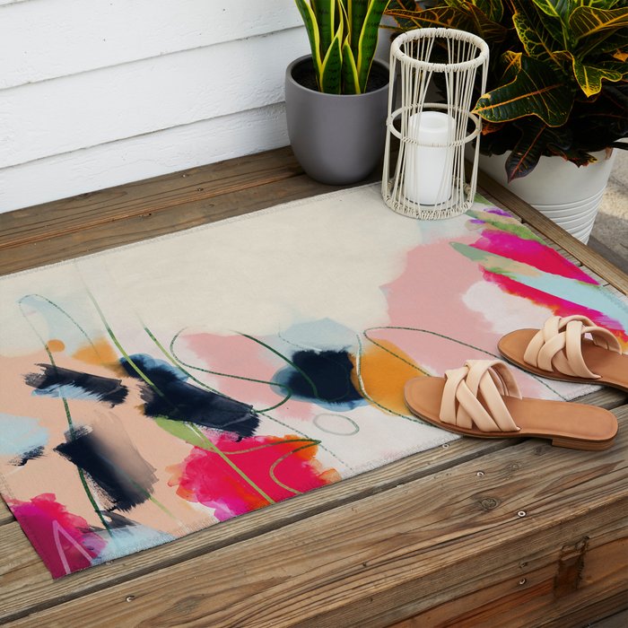 abstract art Outdoor Rug Gallery Image 2