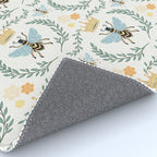 Queen Bee with Gold Crown and Laurel Frame Rug Gallery Image 4