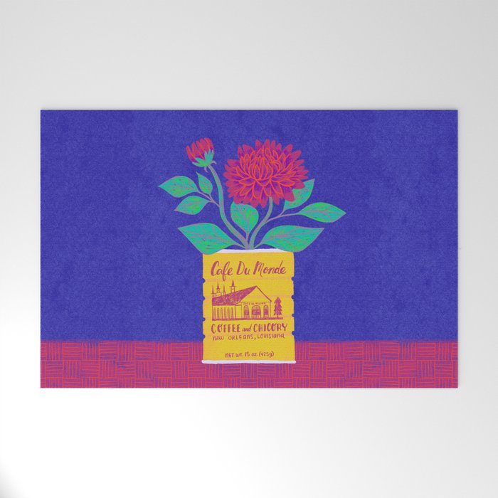 Cafe Du Monde Floral Bouquet Welcome Mat Gallery Image 1