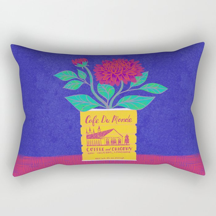 Cafe Du Monde Floral Bouquet Rectangular Pillow Gallery Image 2