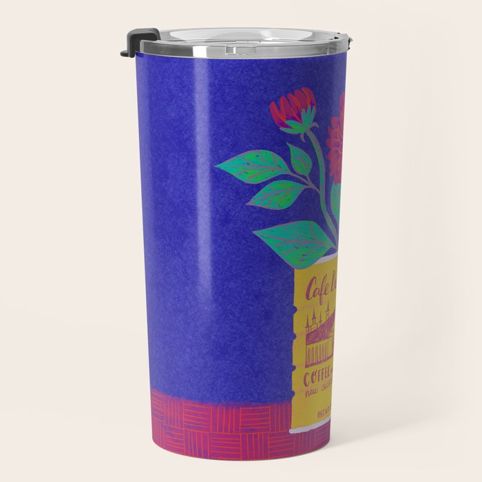 Cafe Du Monde Floral Bouquet Travel Mug Gallery Image 3