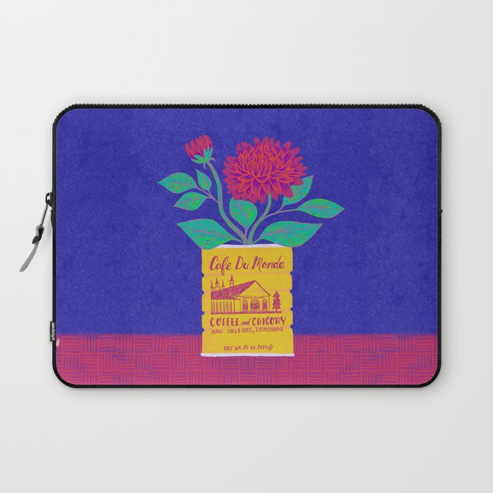 Cafe Du Monde Floral Bouquet Laptop Sleeve Gallery Image 1