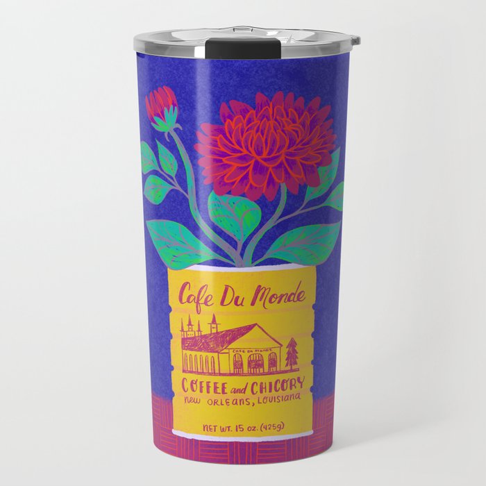 Cafe Du Monde Floral Bouquet Travel Mug Gallery Image 1