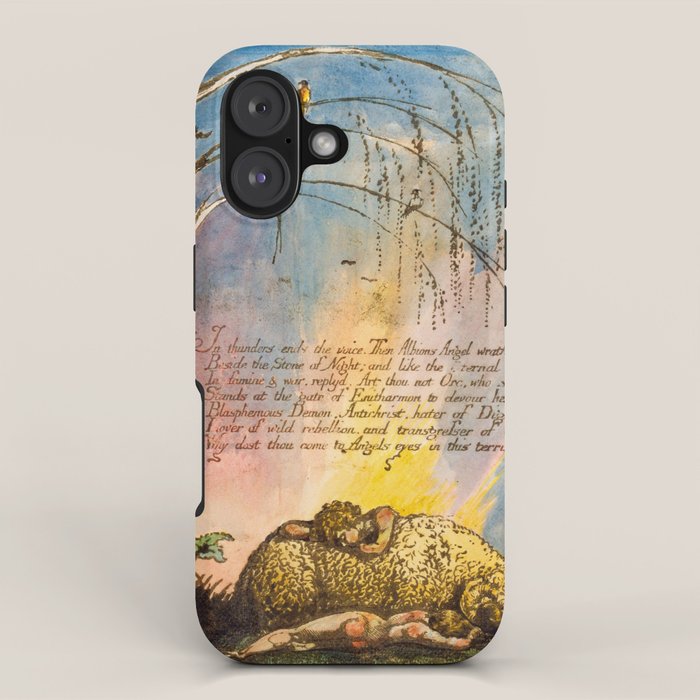 Art from "America: A Prophecy" by William Blake (1793) iPhone Case Gallery Image 1