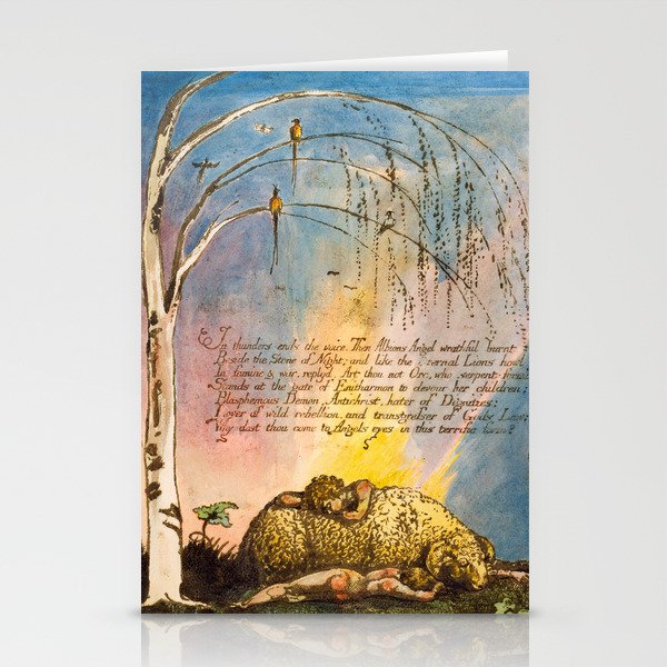 Art from "America: A Prophecy" by William Blake (1793) Stationery Card Gallery Image 2
