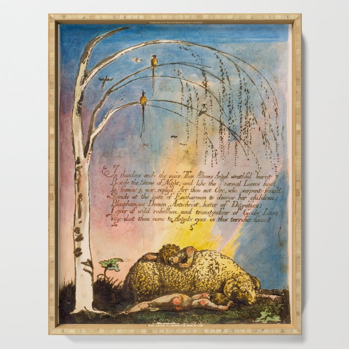 Art from "America: A Prophecy" by William Blake (1793) Serving Tray Gallery Image 1