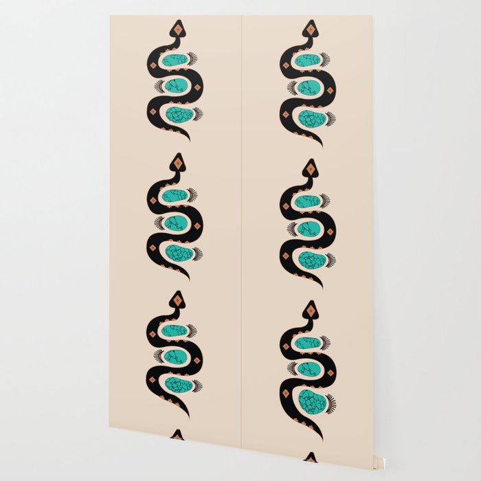 Southwestern Slither in Black Wallpaper Gallery Image 2