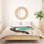 Southwestern Slither in Black Duvet Cover Gallery Image 3