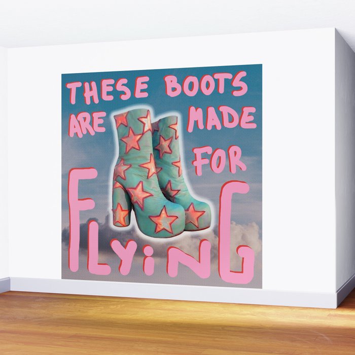 These boots are made for flying Wall Mural Gallery Image 2