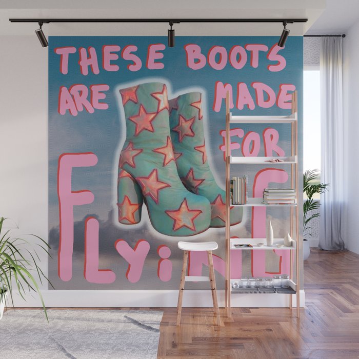 These boots are made for flying Wall Mural Gallery Image 1